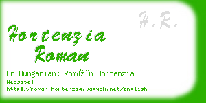 hortenzia roman business card